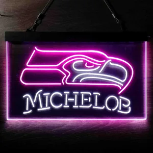 Seattle Seahawks Michelob Neon-Like LED Sign