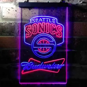 Seattle Supersonics Budweiser Neon-Like LED Sign