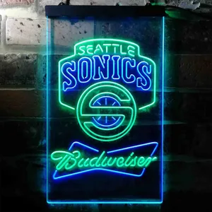 Seattle Supersonics Budweiser Neon-Like LED Sign