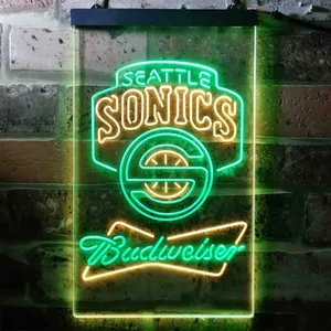 Seattle Supersonics Budweiser Neon-Like LED Sign