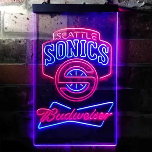 Seattle Supersonics Budweiser Neon-Like LED Sign