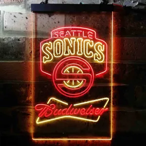 Seattle Supersonics Budweiser Neon-Like LED Sign