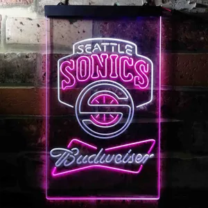 Seattle Supersonics Budweiser Neon-Like LED Sign