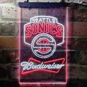 Seattle Supersonics Budweiser Neon-Like LED Sign