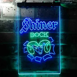 Shiner Bock Ram Neon-Like LED Sign