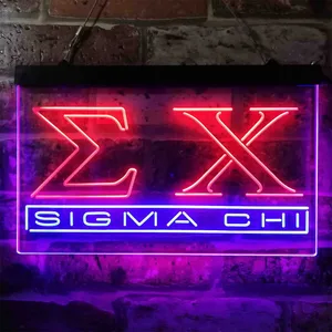 Sigma Chi Symbol Neon-Like LED Sign