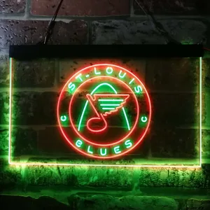 St Louis Blues Round Logo Neon-Like LED Sign