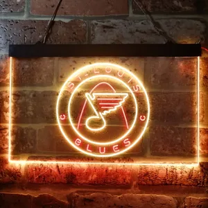 St Louis Blues Round Logo Neon-Like LED Sign