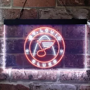 St Louis Blues Round Logo Neon-Like LED Sign