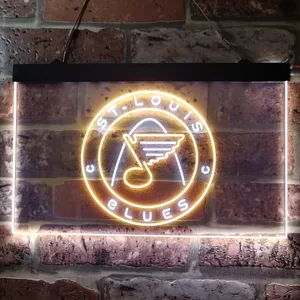 St Louis Blues Round Logo Neon-Like LED Sign