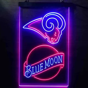 St. Louis Rams Blue Moon Neon-Like LED Sign - Legacy Edition