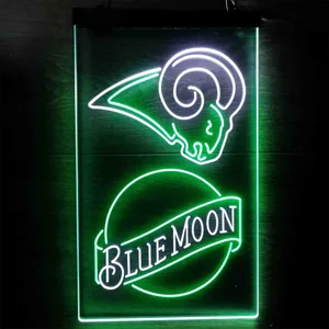 St. Louis Rams Blue Moon Neon-Like LED Sign - Legacy Edition