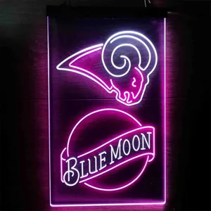 St. Louis Rams Blue Moon Neon-Like LED Sign - Legacy Edition