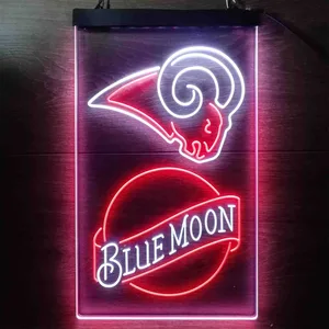 St. Louis Rams Blue Moon Neon-Like LED Sign - Legacy Edition
