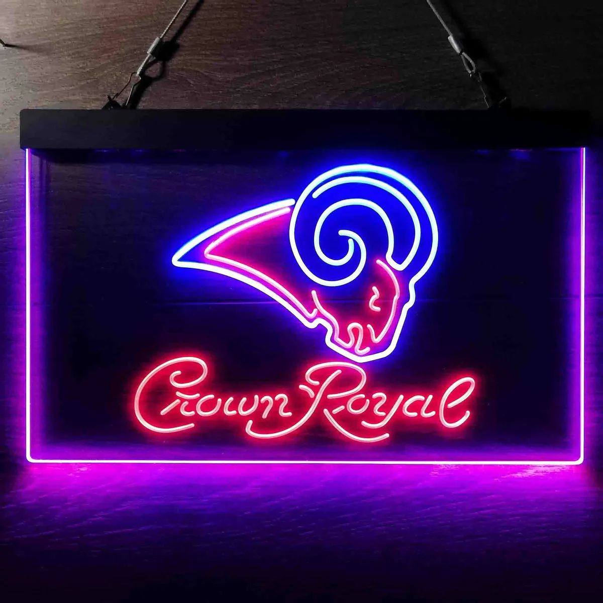 St. Louis Rams Crown Royal Neon-Like LED Sign - Legacy Edition