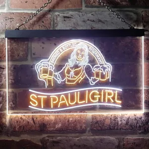 St. Pauli Girl Beer Girl Neon-Like LED Sign