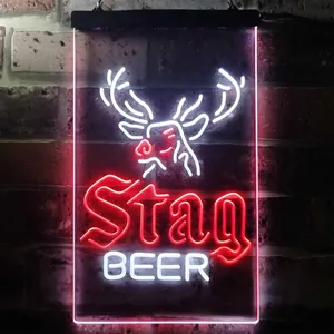 Stag Beer Deer Neon-Like LED Sign
