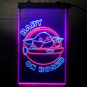 Star Wars Baby Yoda Mandalorian Neon-Like LED Sign