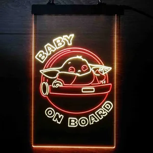 Star Wars Baby Yoda Mandalorian Neon-Like LED Sign