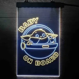 Star Wars Baby Yoda Mandalorian Neon-Like LED Sign