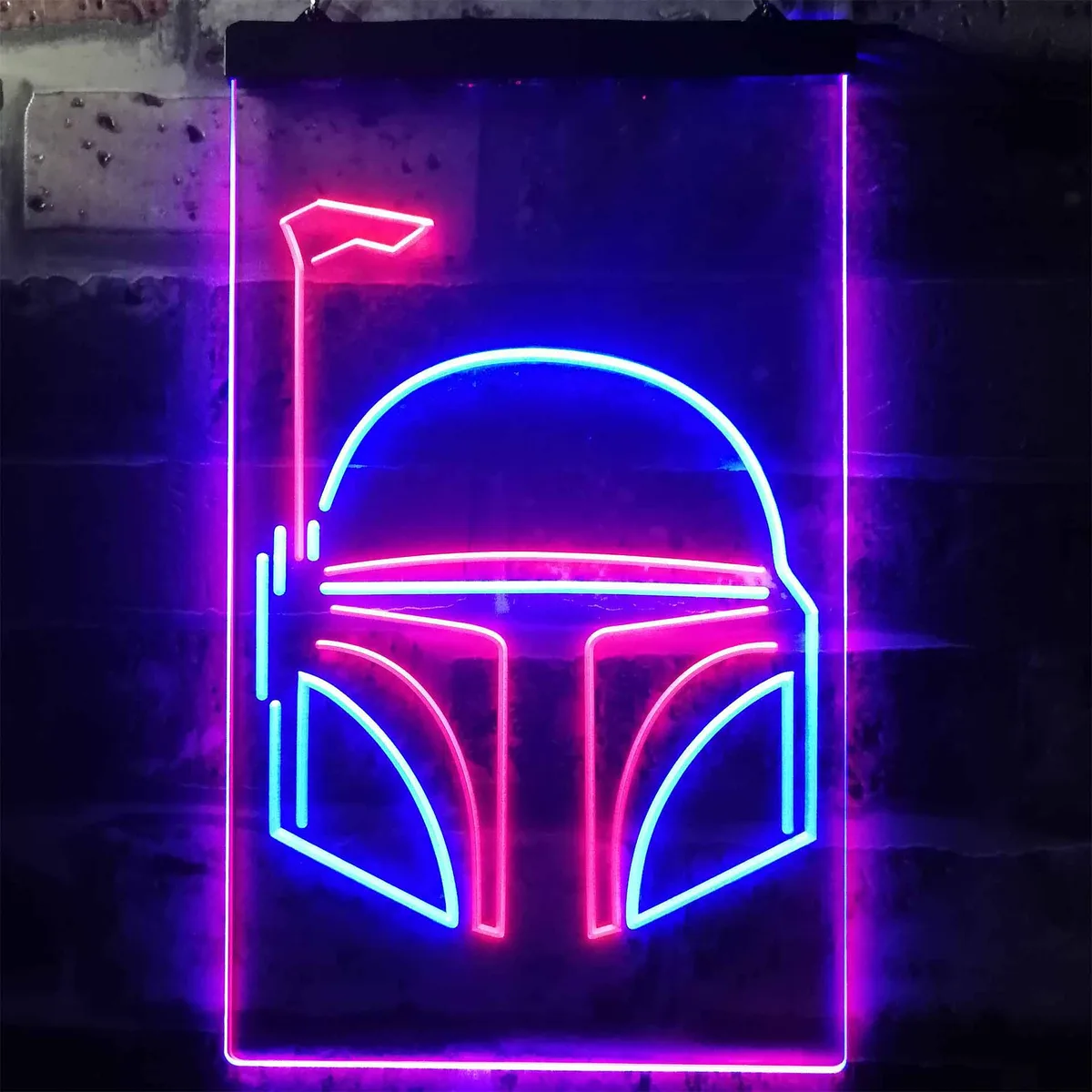 Star Wars Boba Fett Helmet Neon-Like LED Sign