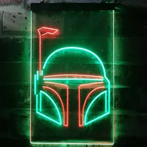 Star Wars Boba Fett Helmet Neon-Like LED Sign