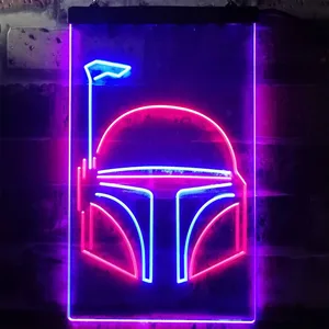 Star Wars Boba Fett Helmet Neon-Like LED Sign