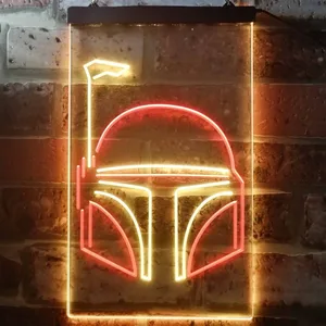 Star Wars Boba Fett Helmet Neon-Like LED Sign