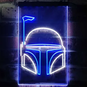 Star Wars Boba Fett Helmet Neon-Like LED Sign