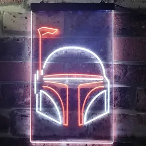 Star Wars Boba Fett Helmet Neon-Like LED Sign