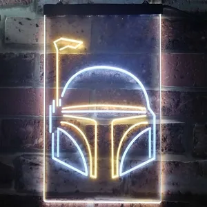 Star Wars Boba Fett Helmet Neon-Like LED Sign