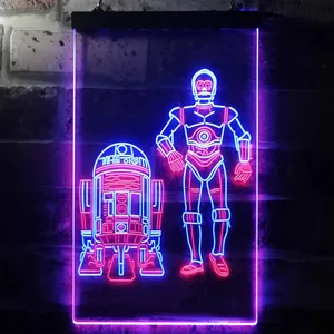 Star Wars R2D2 C3PO Neon-Like LED Sign