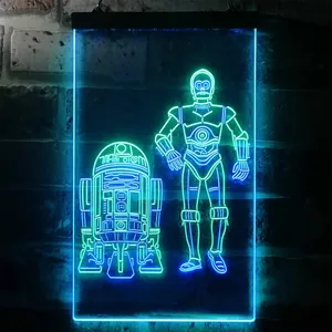Star Wars R2D2 C3PO Neon-Like LED Sign