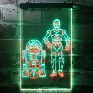 Star Wars R2D2 C3PO Neon-Like LED Sign