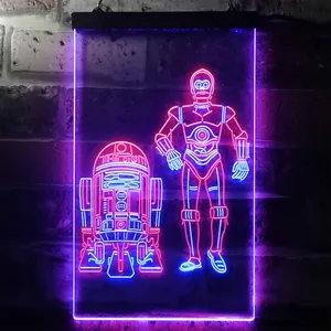 Star Wars R2D2 C3PO Neon-Like LED Sign