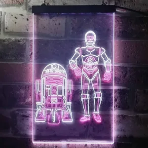 Star Wars R2D2 C3PO Neon-Like LED Sign