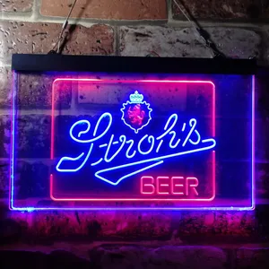 Stroh's Logo Neon-Like LED Sign