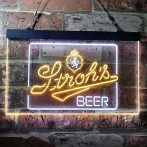 Stroh's Logo Neon-Like LED Sign