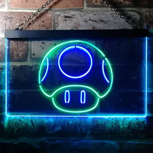 Super Mario Bros. Mushroom Neon-Like LED Sign