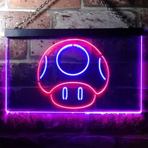 Super Mario Bros. Mushroom Neon-Like LED Sign