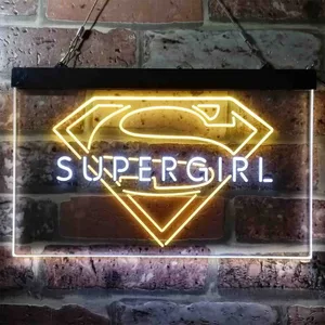 Supergirl Logo Neon-Like LED Sign