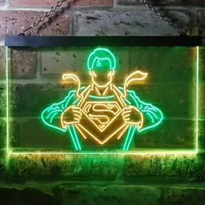 Superman Clark Kent Neon-Like LED Sign