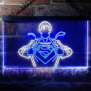 Superman Clark Kent Neon-Like LED Sign