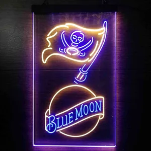 Tampa Bay Buccaneers Blue Moon Neon-Like LED Sign