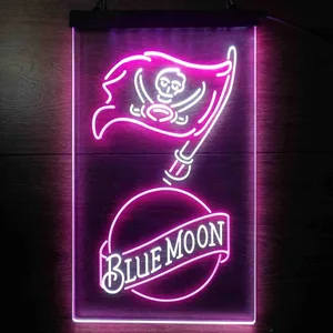 Tampa Bay Buccaneers Blue Moon Neon-Like LED Sign