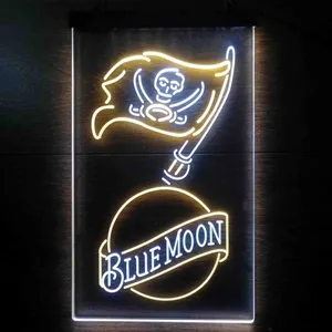 Tampa Bay Buccaneers Blue Moon Neon-Like LED Sign