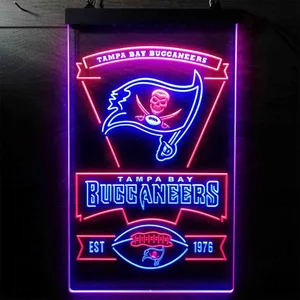 Tampa Bay Buccaneers EST 1976 Neon-Like LED Sign