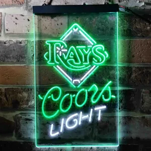 Tampa Bay Rays Coors Light Neon-Like LED Sign - Legacy Edition