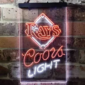 Tampa Bay Rays Coors Light Neon-Like LED Sign - Legacy Edition