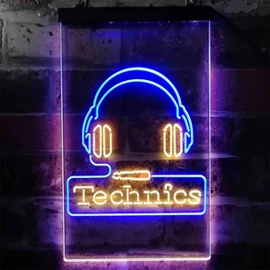 Technics Headphone Logo Neon-Like LED Sign